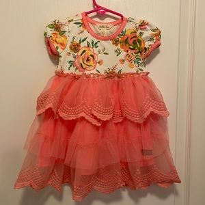 Matilda Jane dress, floral with ruffles - never worn.  12-18 months